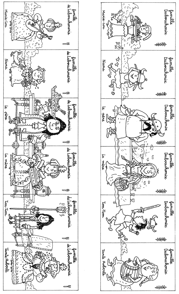 page 2 - Le jeu des 7 familles à colorier et découper