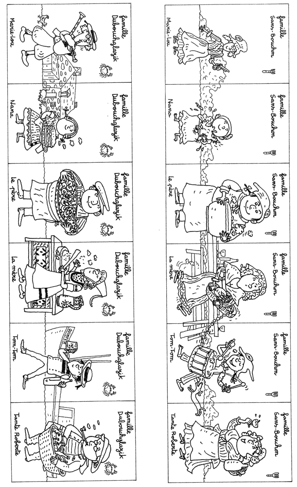 page 4 - Le jeu des 7 familles à colorier et découper